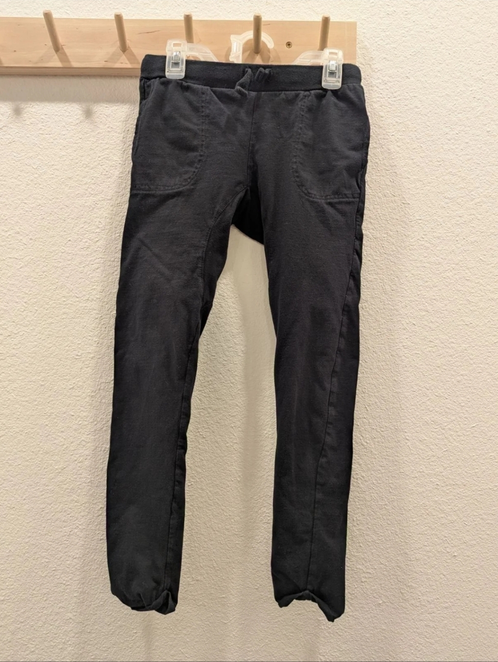 Solid Black Kids Pull-On Stretch Pants